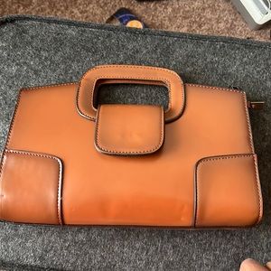 Gently used brown clutch